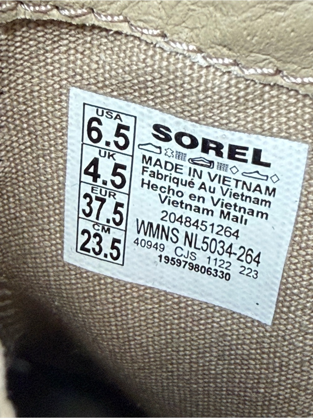 Sorel Joan Now Chelsea Boots Omega Taupe, Gum 2 Size 6.5 - Picture 10 of 12